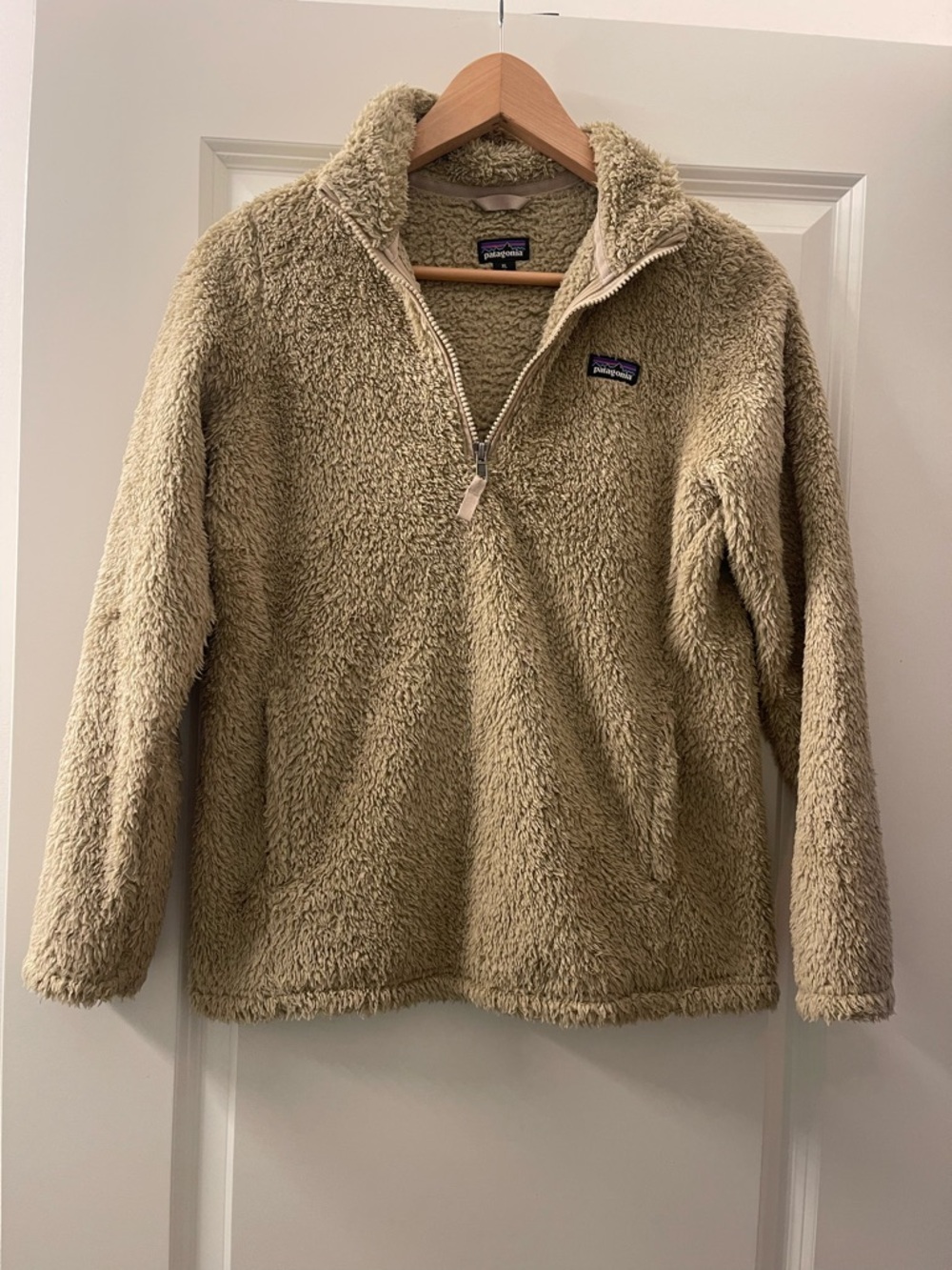 Patagonia Cozy Fleece Quarter-Zip Pullover - Beige